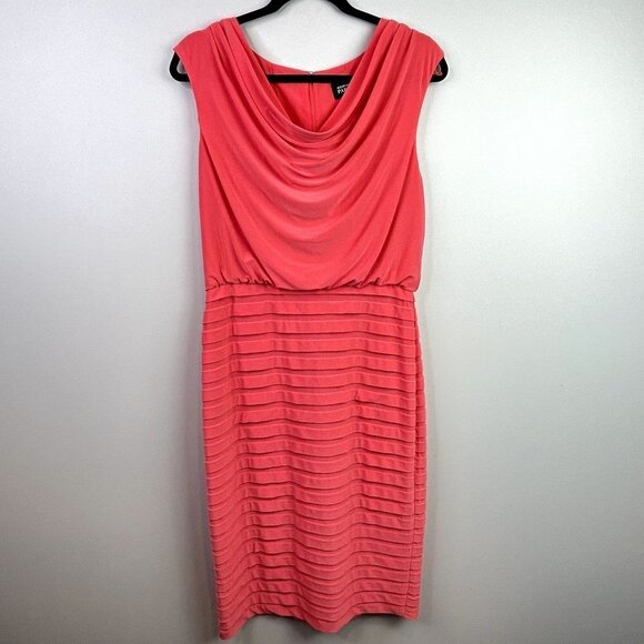 Adrianna Papell salmon mother‎ of the bride dress size 10 - Picture 1 of 8